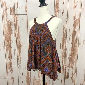 Miss Me Boho Festival Tank 70s Print